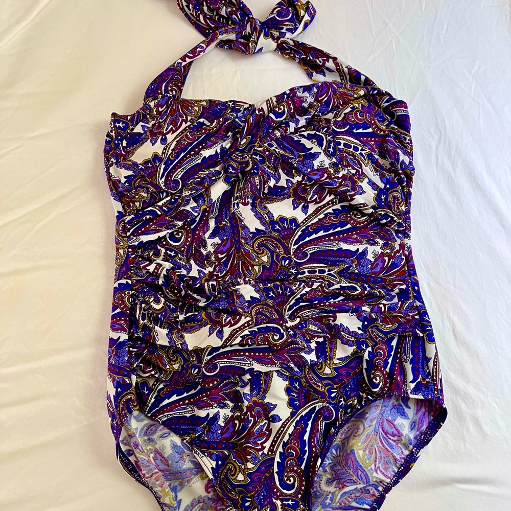 Lost Paradise Cross Front Halter One Piece